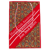 12e Jubileum, Jubileum zijde Medium Cadeauzakje (Voorkant)