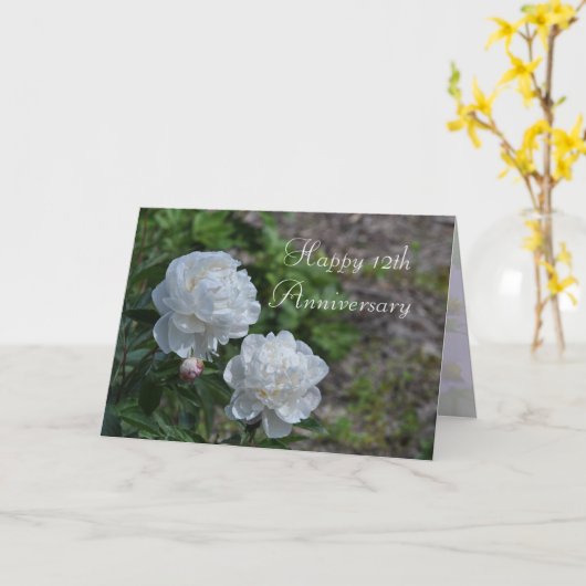 12e Jubileum Kaart (Gele Bloem)