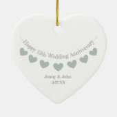 12e Jubileum met zijderupsen Keramisch Ornament (Achterkant)