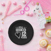 12e Jubileum paren gehuwd 12 jaar Papieren Bordje (Feest)