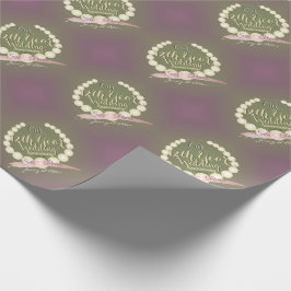 12e Jubileum Pearls en Plum Moss Cadeaupapier