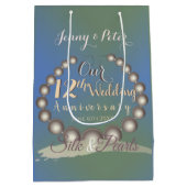 12e Jubileum zwarte parels Medium Cadeauzakje (Achterkant)