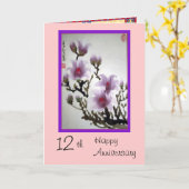 12e jubileumkaart kaart (Gele Bloem)