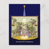 12e Kerstdag (12 Drummers) Briefkaart (Voorkant)