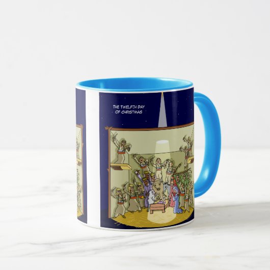 12e kerstdag (12 drummers Drumming) Mok (Voorkant rechts)