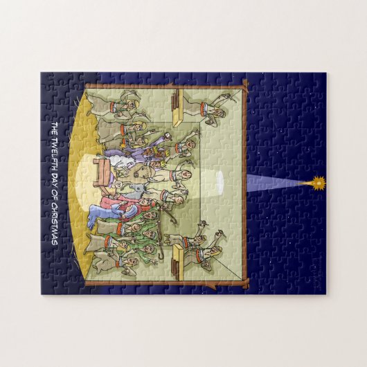 12e kerstdag (12 drummers) Jigzaag Puzzle Legpuzzel (Horizontaal)