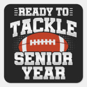 12e klas Football klaar om terug te pakken naar sc Vierkante Sticker (Voorkant)