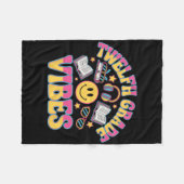 12e klas sfeer twaalfde klas leraar kind terug naa fleece deken (Voorkant (Horizontaal))