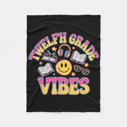 12e klas sfeer twaalfde klas leraar kind terug naa fleece deken (Voorkant)