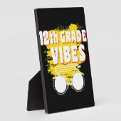 12e klas vibes Shirt terug naar school eerste dag Fotoplaat (Zijkant)