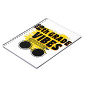 12e klas vibes Shirt terug naar school eerste dag Notitieboek (Linkerzijde)