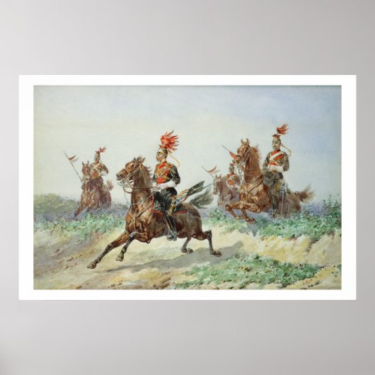 12e Koninklijke Lancers (m/c boven potlood verhoog Poster (Voorkant)