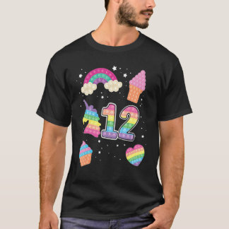 12e Magische Poppin Birthday Unicorn Popits 12 Pop T-shirt