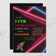 12e Neon Birthday Laser Label Party