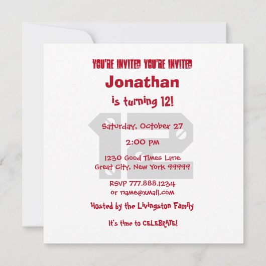 12e of enige verjaardag Moderne strepen T12Z Kaart (Achterkant)