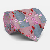12e offerte; Love Wording & Breast Cancer Awarenes Stropdas (Opgerold)