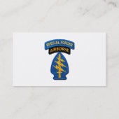 12e speciale strijdkrachten groep SF SFG Veterans Visitekaartje (Achterkant)