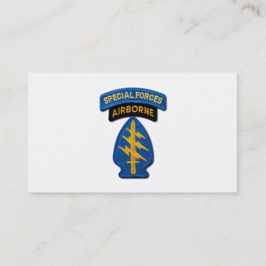 12e speciale strijdkrachten groep SF SFG Veterans  Visitekaartje (Achterkant)
