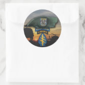 12e speciale troepenmacht sf Green Berets veterane Ronde Sticker (Tas)