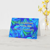 12e trouwdag kaart (Gele Bloem)