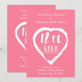 12e trouwdag zijde traditioneel kaart