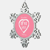 12e trouwdag zijde traditionele zijde tin sneeuwvlok ornament (Rechts)