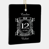 12e trouwdag zijzijde keramisch ornament (Rechts)