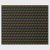 12e (twaalfde) gebeurtenis zwart, Faux Gold Cadeaupapier (Vlak)