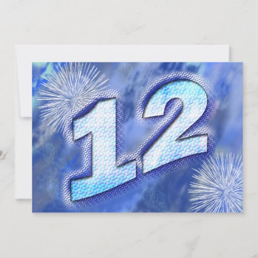 12e uitnodiging van de Birthday Party (Voorkant)