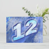 12e uitnodiging van de Birthday Party (Staand voorkant)