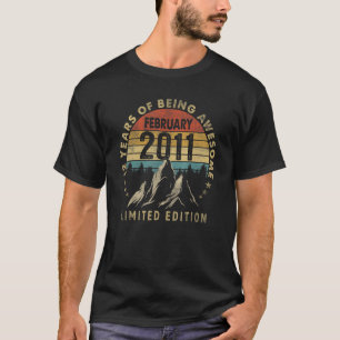 12e verjaardag 12 jaar oud februari 2011 t-shirt