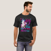 12e verjaardag 12 jaar oud meisje Flossing Unicorn T-shirt (Voorkant volledig)