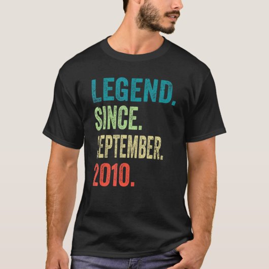 12e Verjaardag 12 Jaar Oud  Retro September T-shirt (Voorkant)