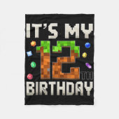 12e Verjaardag 12 Jaar Oude Verjaardag Jongen Game Fleece Deken (Voorkant)