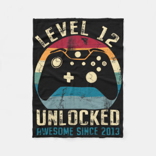 12e verjaardag 12e zoon jongen gamer Geweldige Si Fleece Deken
