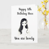 **** 12e VERJAARDAG *** AAN ONS "MOOIE NICHTJE"** Kaart (Gele Bloem)