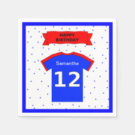 12e verjaardag aangepaste naam van verjaardagspart servet