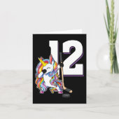 12e verjaardag abbing Unicorn ijskop 12 jaar Kaart (Voorkant)