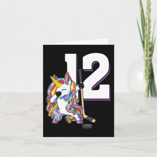 12e verjaardag abbing Unicorn ijskop 12 jaar Kaart