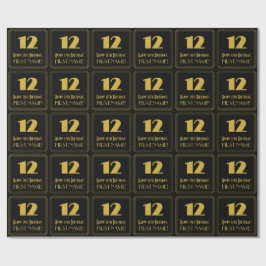 12e verjaardag - Art Deco geïnspireerde look "12"  Cadeaupapier