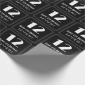 12e verjaardag - Art Deco Geïnspireerde look "12", Cadeaupapier (Hoek)