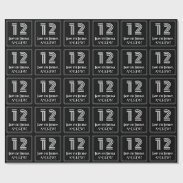12e verjaardag: Art Deco geïnspireerde look "12" w Cadeaupapier