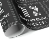12e verjaardag: Art Deco geïnspireerde look "12" w Cadeaupapier (Rol Hoek)
