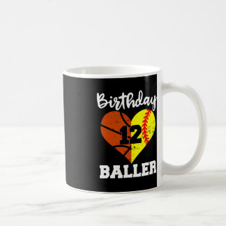 12e verjaardag Baller Plezier 12 Jaar Oud Softbal Koffiemok
