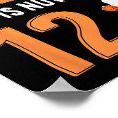 12e verjaardag basketbal - deze baller is nu 12 poster (Hoek)