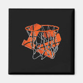 12e verjaardag Basketbal Kinder Magneet (Voorkant)