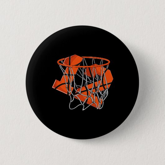 12e verjaardag Basketbal Kinder Ronde Button 5,7 Cm (Voorkant)