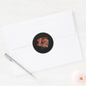 12e verjaardag Basketbal Kinder Ronde Sticker (Envelop)