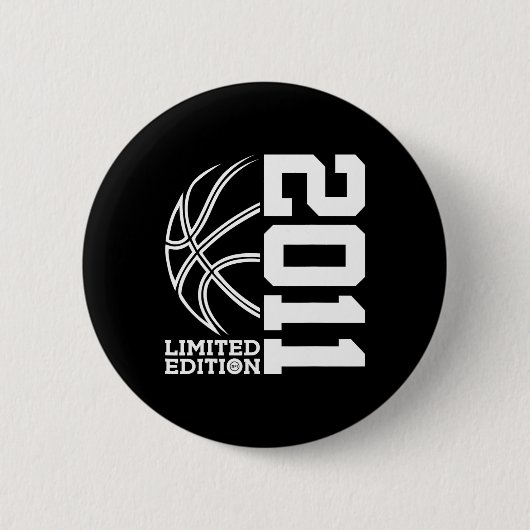 12e verjaardag Basketbal Limited Edition 2011 Ronde Button 5,7 Cm (Voorkant)