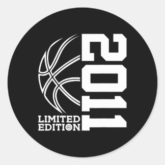 12e verjaardag Basketbal Limited Edition 2011 Ronde Sticker